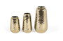 GINER Y COLOMER Lot de 3 vases décoratifs en métal doré